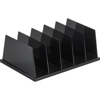 Officemate Large Sorter, 5 Compartments, 9&quot;x13 1/2&quot;x5&quot;, Black (OIC21222)