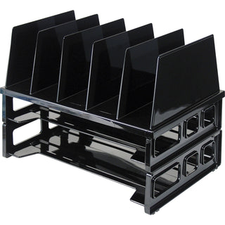 Officemate Tray And Sorter System, 13 1/2&quot;x9 1/8&quot;x10 1/4, Black (OIC22102)