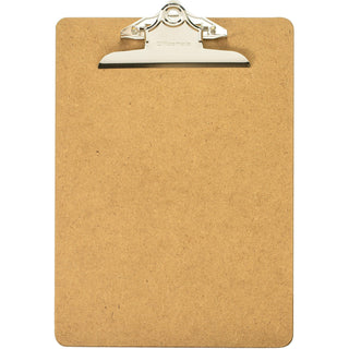 Officemate Hardboard Clipboard, 1&quot; Paper Capacity, 9&quot;x12 1/2&quot;, Brown (OIC83100)