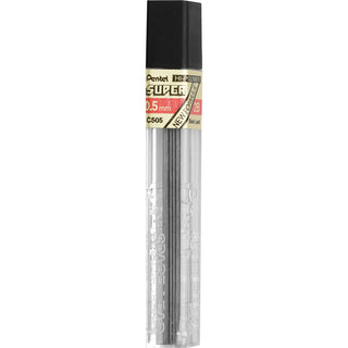 Pentel® Super Hi-Polymer Lead Refills, 0.5 mm, 2H, Black, 12/Tube (PENC5052H)