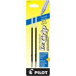 Pilot® Refill for Dr. Grip, Easytouch, The Better, B2P and Rex Grip BeGreen Ballpoint Pens, Fine Point, Blue Ink, 2/Pack (PIL77211)