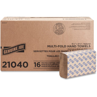 Genuine Joe 21040 Natural Multifold Towels ,9 4/10&quot; x 9 1/4&quot; (GJO21040)