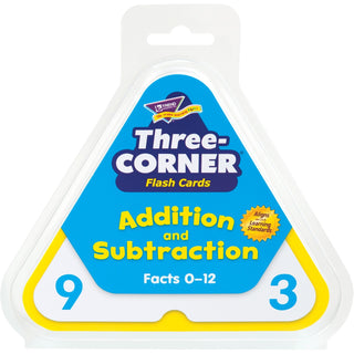 TREND® Addition/Subtraction Three-Corner Flash Cards, 6 & Up, 48/Set (TEPT1670)