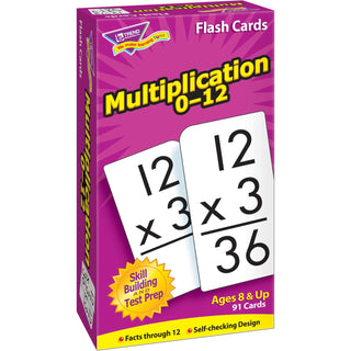TREND® Math Flash Cards, Multiplication, 0 To 12, 3&quot;x5-7/8&quot; (TEPT53105)