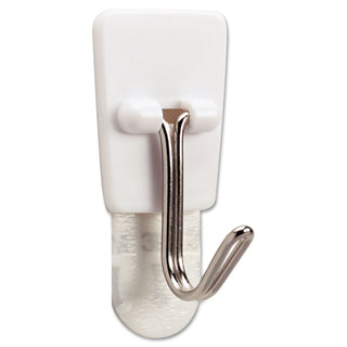 Command™ General Purpose Wire Hooks, Small, 0.5 lb Cap, White, 3 Hooks and 6 Strips/Pack (MMM17067)