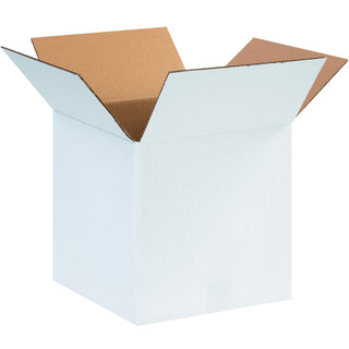 12 x 12 x 12" White Corrugated Boxes, Bundle Of 25 (121212W)