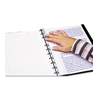 Blueline® MiracleBind Notebook, 1-Subject, Medium/College Rule, Black Cover, (75) 11 x 9.06 Sheets (REDAF1115081)
