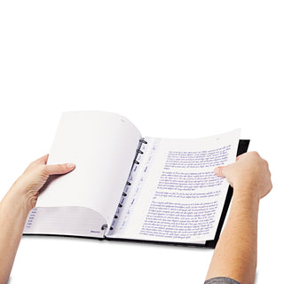 Blueline® MiracleBind Notebook, 1-Subject, Medium/College Rule, Black Cover, (75) 11 x 9.06 Sheets (REDAF1115081)
