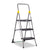 Cosco® Commercial 3-Step Folding Stool, 300 lb Capacity, 20.5w x 32.63d x 52.13h, Gray (CSC11839GGO)