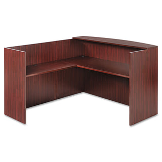 Alera® Valencia Reversible Reception Return, 44 1/8w x 23 5/8d x 41 1/2h, Mahogany (ALEVA324424MY)