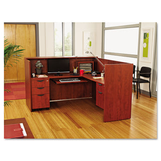 Alera® Valencia Series Reception Desk with Counter, 71w x 35.5d x 42.5h, Cherry (ALEVA327236MC)