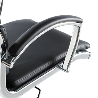 Alera® Neratoli High-Back Slim Profile Chair, Supports up to 275 lbs, Black Seat/Black Back, Chrome Base (ALENR4119)