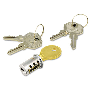 Alera® Lock Core For Metal Pedestals, Chrome, Set (ALEKC501111)