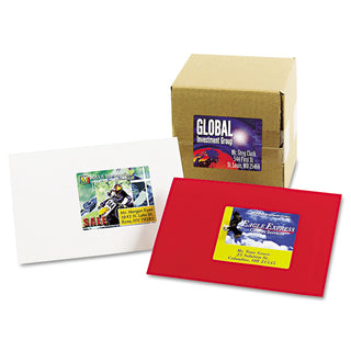 Avery® Vibrant Laser Color-Print Labels w/ Sure Feed, 3 x 3 3/4, White, 150/PK (AVE6874)