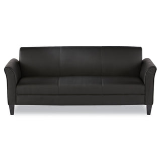 Alera® Reception Lounge Furniture, 3-Cushion Sofa, 77w x 31.5d x 32h, Black (ALERL21LS10B)