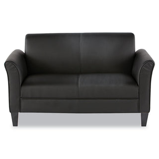 Alera® Reception Lounge Furniture, Loveseat, 55.5w x 31.5d x 32h, Black (ALERL22LS10B)