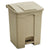 Safco® Large Capacity Plastic Step-On Receptacle, 17 gal, Tan (SAF9922TN)