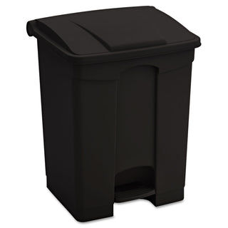 Safco® Large Capacity Plastic Step-On Receptacle, 17 gal, Black (SAF9922BL)
