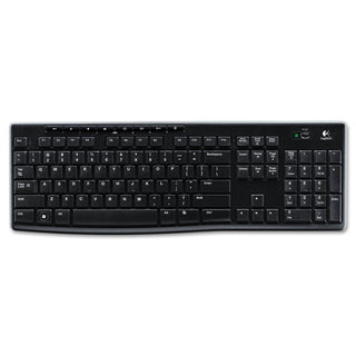 Logitech® K270 Wireless Keyboard, USB Unifying Receiver, Black (LOG920003051)