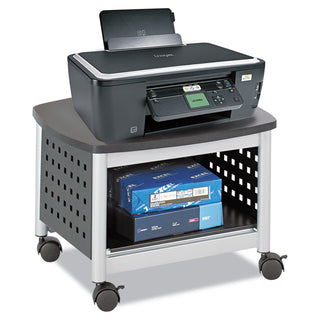 Safco® Scoot Printer Stand, 20.25w x 16.5d x 14.5h, Black/Silver (SAF1855BL)