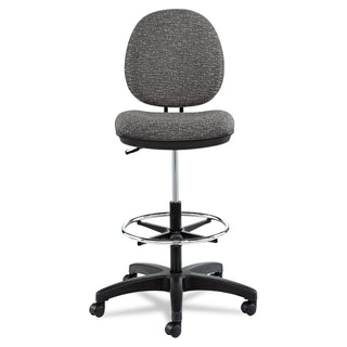 Alera® Interval Series Swivel Task Stool, 33.26" Seat Height, Supports up to 275 lbs, Graphite Gray Seat/Back, Black Base (ALEIN4641)