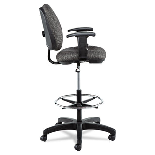Alera® Interval Series Swivel Task Stool, 33.26" Seat Height, Supports up to 275 lbs, Graphite Gray Seat/Back, Black Base (ALEIN4641)
