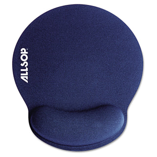 Allsop® MousePad Pro Memory Foam Mouse Pad with Wrist Rest, 9 x 10 x 1, Blue (ASP30206)