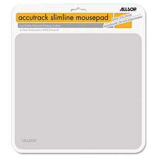 Allsop® Accutrack Slimline Mouse Pad, Silver, 8 3/4" x 8" (ASP30202)