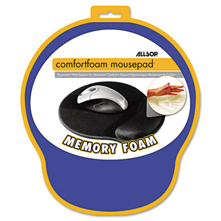 Allsop® MousePad Pro Memory Foam Mouse Pad with Wrist Rest, 9 x 10 x 1, Blue (ASP30206)