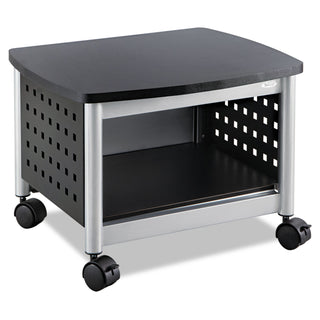 Safco® Scoot Printer Stand, 20.25w x 16.5d x 14.5h, Black/Silver (SAF1855BL)