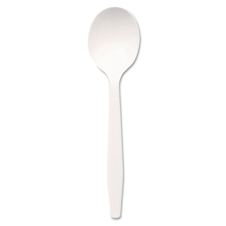 Dixie® Plastic Cutlery, Mediumweight Soup Spoons, White, 1,000/Carton (DXEPSM21)