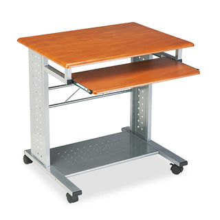 Safco® Empire Mobile PC Cart, 29.75w x 23.5d x 29.75h, Medium Cherry (MLN945MEC)