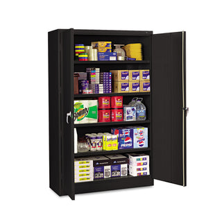 Tennsco Assembled Jumbo Steel Storage Cabinet, 48w x 18d x 78h, Black (TNNJ1878SUBK)
