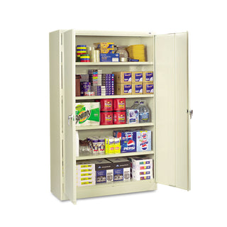 Tennsco Assembled Jumbo Steel Storage Cabinet, 48w x 18d x 78h, Putty (TNNJ1878SUPY)