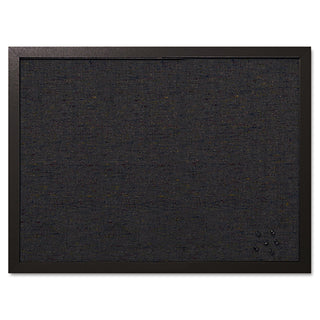 MasterVision™ Designer Fabric Bulletin Board, 24 x 18, Black Fabric/Black Frame (BVCFB0471168)