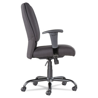 OIF Big and Tall Swivel/Tilt Mid-Back Chair, Supports up to 450 lbs., Black Seat/Black Back, Black Base (OIFBT4510)