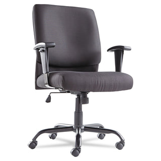 OIF Big and Tall Swivel/Tilt Mid-Back Chair, Supports up to 450 lbs., Black Seat/Black Back, Black Base (OIFBT4510)