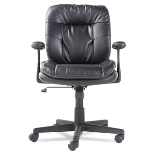 OIF Executive Bonded Leather Swivel/Tilt Chair, Supports up to 250 lbs, Black Seat/Back/Base (OIFST4819)