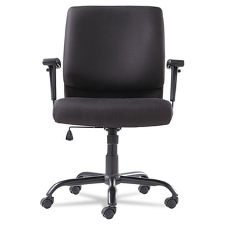 OIF Big and Tall Swivel/Tilt Mid-Back Chair, Supports up to 450 lbs., Black Seat/Black Back, Black Base (OIFBT4510)