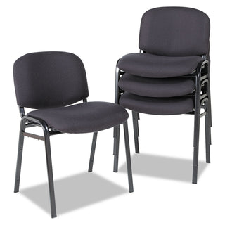Alera® Continental Series Stacking Chairs, Black Seat/Black Back, Black Base, 4/Carton (ALESC67FA10B)