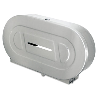Bobrick Toilet Tissue 2 Roll Dispenser, Satin-Finish Stainless Steel, Jumbo, 20.81 x 5.31 x 11.38 (B2892)