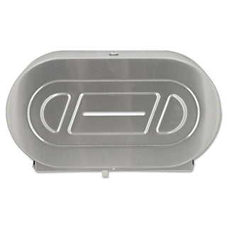 Bobrick Toilet Tissue 2 Roll Dispenser, Satin-Finish Stainless Steel, Jumbo, 20.81 x 5.31 x 11.38 (B2892)
