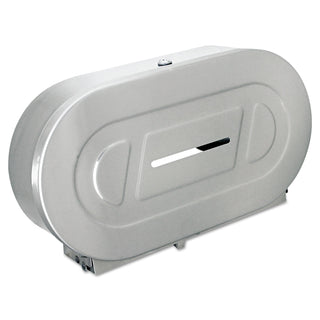 Bobrick Toilet Tissue 2 Roll Dispenser, Satin-Finish Stainless Steel, Jumbo, 20.81 x 5.31 x 11.38 (B2892)