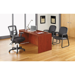 Alera® Genaro High-Back Guest Chair, 24.60" x 24.80" x 36.61", Black Seat/Black Back, Black Base (ALEGE43LS10B)