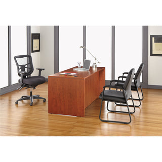 Alera® Genaro High-Back Guest Chair, 24.60" x 24.80" x 36.61", Black Seat/Black Back, Black Base (ALEGE43LS10B)