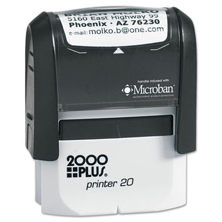 Cosco® Self-Inking Custom Message Stamp, 1/2 x 1 3/8 (COS1SI20P)