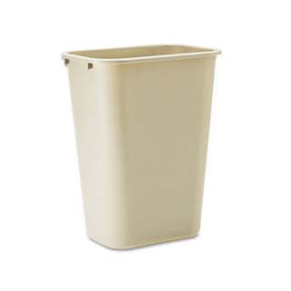 Rubbermaid® Commercial Deskside Plastic Wastebasket, 10.25 gal, Plastic, Beige (2957BG)