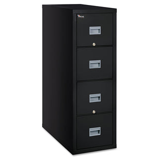 FireKing® Patriot Insulated Four-Drawer Fire File, 20.75w x 31.63d x 52.75h, Black (FIR4P2131CBL)