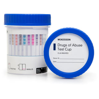 McKesson Drugs of Abuse Test Kit AMP, BAR, BZO, COC, mAMP/MET, MDMA, MOP300, MTD, OXY, PCP, TCA, THC (OX, pH, SG) 25 Tests CLIA Waived (1101520_BX)