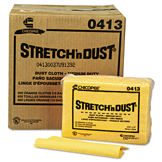 Chix® Stretch 'n Dust Cloths, 12 3/5 x 17, Yellow, 400/Carton (CHI413)